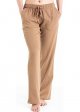 Women's Cotton Gauze Low Waist Beach Pants with Pockets