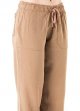 Women's Cotton Gauze Low Waist Beach Pants with Pockets