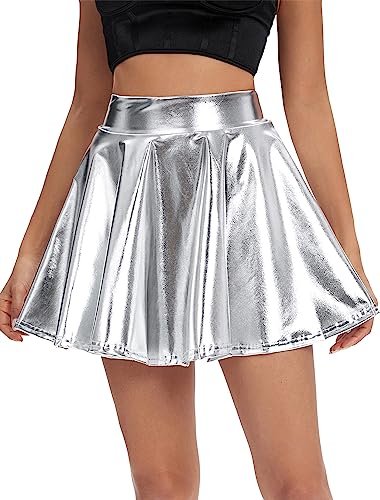 Women's Ruched Waist Stretchy Flared Yoga Skirt