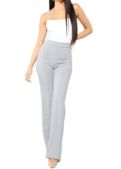 Women's Straight Casual Pants Wide Leg Workout High Waist Pants