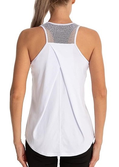 Women's Track Tops Racerback Tank Top Mesh Yoga Shirt Workout Wear